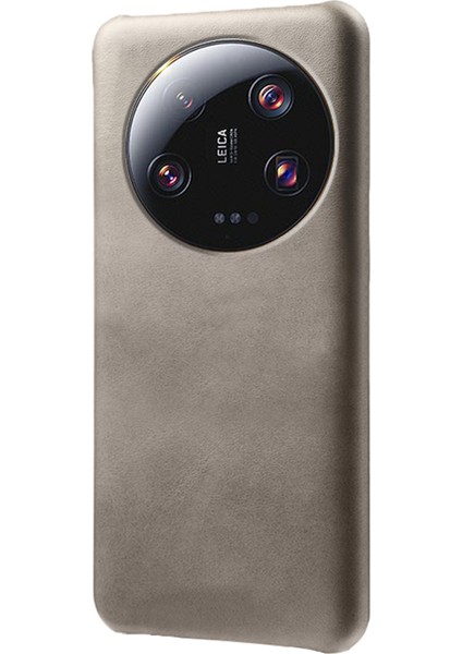 Xiaomi 13 Ultra Pu Deri+Pc Telefon Kapağı Buzağı Dokusu Çizelge Karşıtı Geri Kılıf Grey (Yurt Dışından)