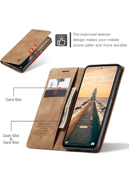 Xiaomi Için Redmi Note 12 4g Pu Deri Telefon Standı Kılıf Anti-Damla Cüzdan Kapak Kahverengi (Yurt Dışından) fırsatları