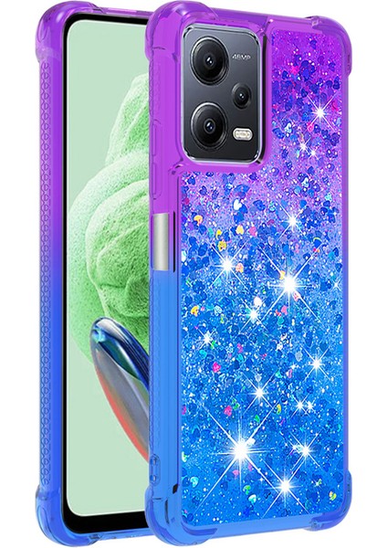 Xiaomi Redmi Için Tpu Kapak Not 12 5g (Çin)/(Global)/poco X5 5g Gradyan Quicksans ve Sıvı Telefon Kılıf-Doğrulama/sky Mavisi (Yurt Dışından)