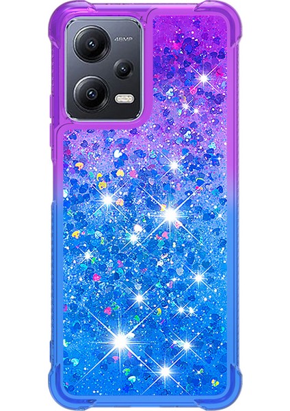 Xiaomi Redmi Için Tpu Kapak Not 12 5g (Çin)/(Global)/poco X5 5g Gradyan Quicksans ve Sıvı Telefon Kılıf-Doğrulama/sky Mavisi (Yurt Dışından)