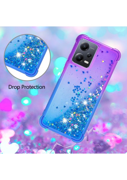 Xiaomi Redmi Için Tpu Kapak Not 12 5g (Çin)/(Global)/poco X5 5g Gradyan Quicksans ve Sıvı Telefon Kılıf-Doğrulama/sky Mavisi (Yurt Dışından)