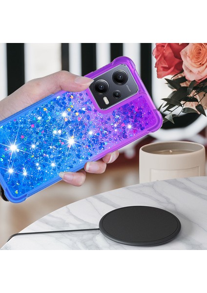 Xiaomi Redmi Için Tpu Kapak Not 12 5g (Çin)/(Global)/poco X5 5g Gradyan Quicksans ve Sıvı Telefon Kılıf-Doğrulama/sky Mavisi (Yurt Dışından)