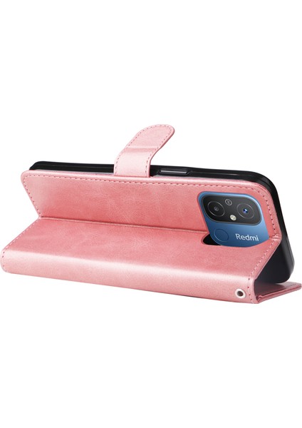 Xiaomi Redmi Için 12C 4G/11A 4g Deri Telefon Kılıfı Stand Cüzdan-Pembe ile Fermuar Cep Telefonu Kapağı (Yurt Dışından) indirimleri