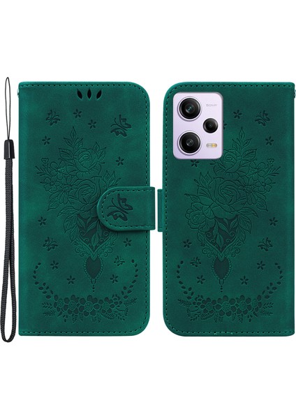 Xiaomi Redmi Için Note 12 Pro 5g/note 12 Pro Speed ​​5g/poco X5 Pro 5g Leathe Telefon Kapak Yeşili (Yurt Dışından)