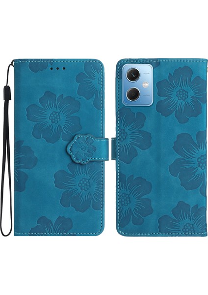 Xiaomi Redmi Için Deri Kılıf Not 12 5g (Çin)/(Hindistan)/(Global)/poco X5 5g Stand Cüzdan Telefon Kapak Mavisi (Yurt Dışından)