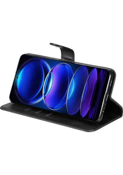 Buzağı Doku Xiaomi Için Telefon Kılıfı Not 12 5g (Global)/(Hindistan)/(Çin)/poco X5 5g Kitap Tarzı Pu Deri Fermuar Cep Flip Cüzdan Kapağı Stand-Black ile (Yurt Dışından) fırsatları