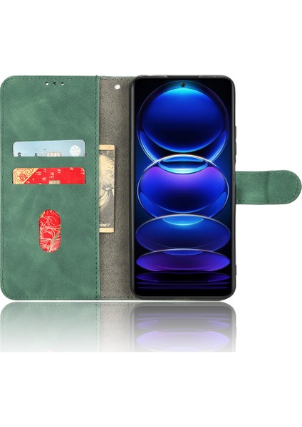 Xiaomi Için Poco X5 5g/redmi Note 12 5g (Global)/(Hindistan)/(Çin) Cilt Touch Pu Deri Flip Stand Telefon Kılıfı Damla Geçirmez Cüzdan Kapak Yeşili (Yurt Dışından) fiyatları