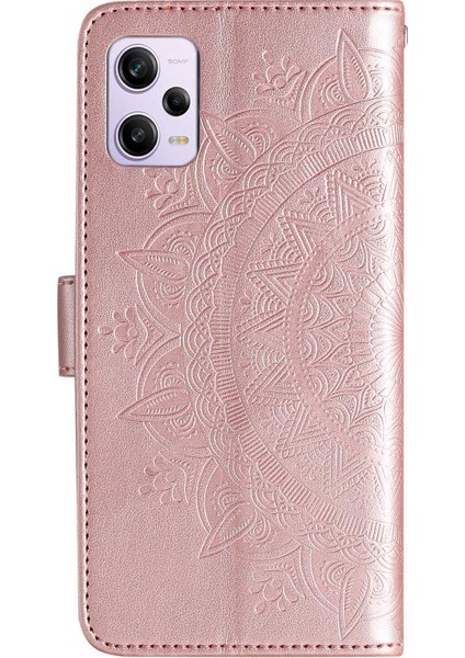 Xiaomi Redmi Için Note 12 Pro 5g/note 12 Pro Speed ​​5g/poco X5 Pro 5g Anti-Çizelge Pu Deri Deri Cüzdan Kılıf Stand Mandala Çiçek Baskılı Manyetik Toka Anti Dökme Golü Altın (Yurt Dışından) indirimleri