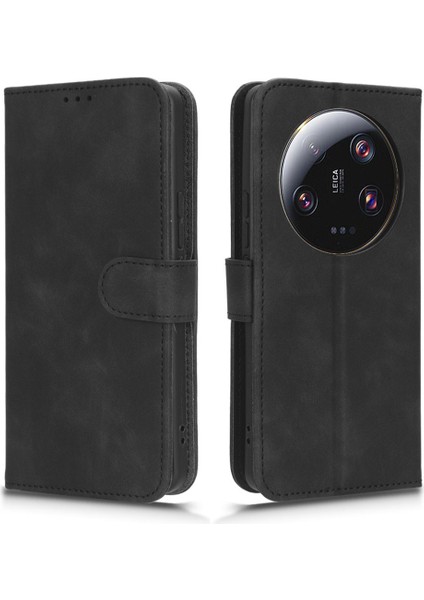 Xiaomi 13 Ultra Cüzdan Telefon Kılıfı Cilt Touch Stand Pu Deri+Tpu Telefon Kapak Black (Yurt Dışından)
