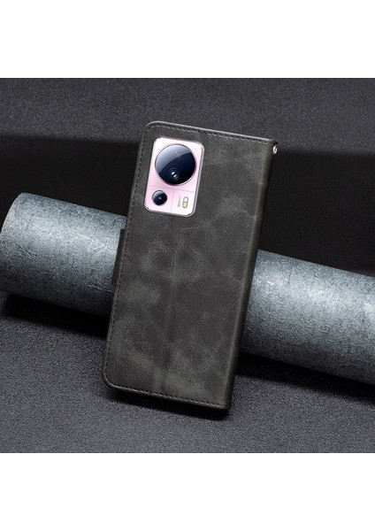 Xiaomi 13 Lite/civi 2 5g Stand Telefon Kılıfı Pu Deri Cüzdan Telefon Kapağı Strap-Black (Yurt Dışından) indirimleri