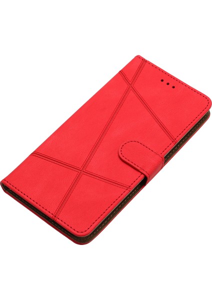 Xiaomi Poco X5 Pro 5g/redmi Için Note 12 Pro Hız 5g/not 12 Pro 5g Çılgın At Doku Deri Deri Cüzdan Kapağı Baskılı Çizgiler Katlama Standı Kılıf Kırmızısı (Yurt Dışından) fiyatları
