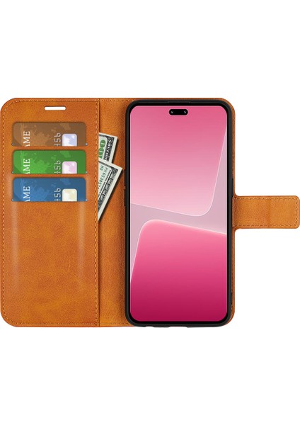 Xiaomi 13 Lite/civi 2 Için 5g 5g Kare Deri Deri Telefon Kılıf Buzağı Doku Cüzdan Standı Dalgalı Anti-Drop Cover-Sarı (Yurt Dışından) fiyatları