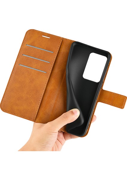 Xiaomi 13 Lite/civi 2 Için 5g 5g Kare Deri Deri Telefon Kılıf Buzağı Doku Cüzdan Standı Dalgalı Anti-Drop Cover-Sarı (Yurt Dışından) fırsatları