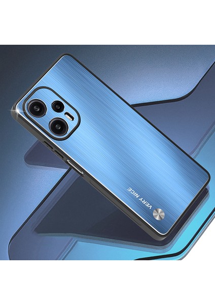 Xiaomi Redmi Için Fırçalanmış Telefon Kapağı Not 12 Turbo/poco F5 5g Tpu Çerçeve Alüminyum Alaşım Geri Cep Telefonu Kılıf Mavisi (Yurt Dışından) fiyatları