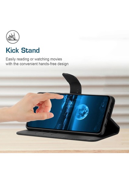 Xiaomi Için HT05 13 Ultra Baskılı Çizgi Cilt Touch Telefon Kılıfı Cüzdan Stand Pu Deri Kapak Black (Yurt Dışından)