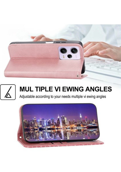Xiaomi Redmi Için Note 12 Pro 5g /note 12 Pro Speed ​​5g /poco X5 Pro 5g Baskılı Rhombus Desen Stand Buzağı Doku Kapak (Yurt Dışından)