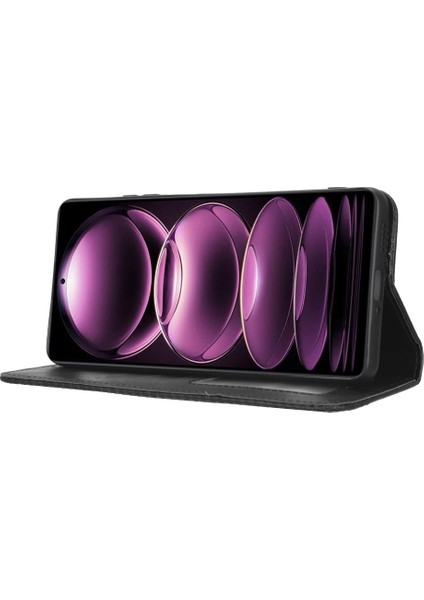 Xiaomi Redmi Için Note 12 Pro 5g/note 12 Pro Hız 5g/poco X5 Pro 5g Pu Deri Manyetik Retro Doku Telefon Kılıf Cüzdan Stand Baskılı Desen Anti-Çizelge Cep Telefonu Kapak Black (Yurt Dışından) indirimleri