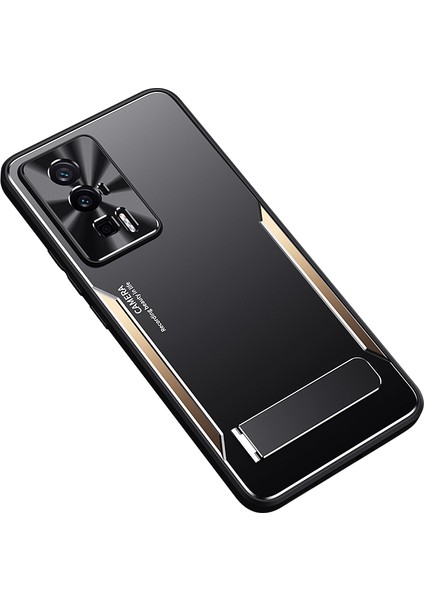 Xiaomi Poco F5 Pro 5g/redmi K60 5G/K60 Pro 5g Kickstand Telefon Kapağı Tpu+Alüminyum Alaşım Kılıf Gold (Yurt Dışından)