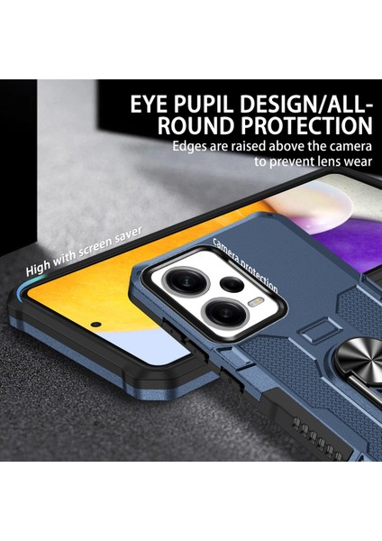 Xiaomi Redmi Için Kickstand Telefon Kılıfı Note 12 Pro 5g/note 12 Pro Speed ​​5g/poco X5 Pro 5g, Pc+Tpu Şok Geçirmez Kapak Mavisi (Yurt Dışından) modelleri