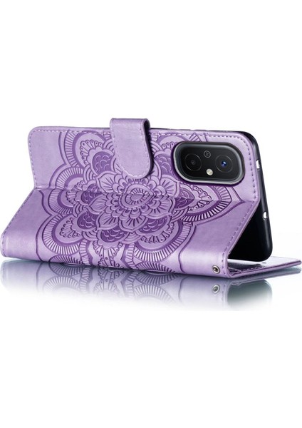 Xiaomi Redmi Için 12C 4g Deri Cüzdanlı Telefon Kapağı Mandala Baskalı Bırakılmış Damla Koşullu Stand Kasa-Mor (Yurt Dışından) indirimleri
