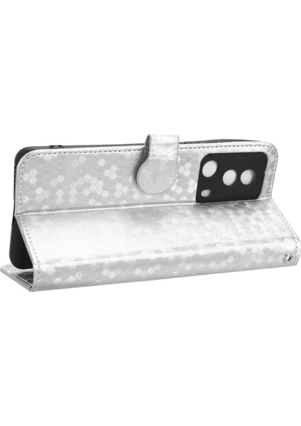 Xiaomi Için 13 Lite/civi 2 5g Dottacı Telefon Kalıp Deseni Baskı Deri Telefon Stand Kapak Silver (Yurt Dışından) indirimleri