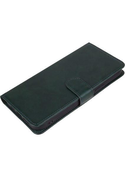 Xiaomi Için 13 Ultra Pu Deri Telefon Kılıfı Buzağı Doku Cüzdan Stand Koruyucu Kapak Midnight Green (Yurt Dışından) fiyatları