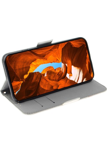 Xiaomi Redmi Için Note 12 5g (Global)/(Hindistan)/(Çin)/poco X5 5g Desen Baskı Anti-Damla Deri Telefon Kılıfı Stand Cüzdan-Yahudi Kedi (Yurt Dışından)