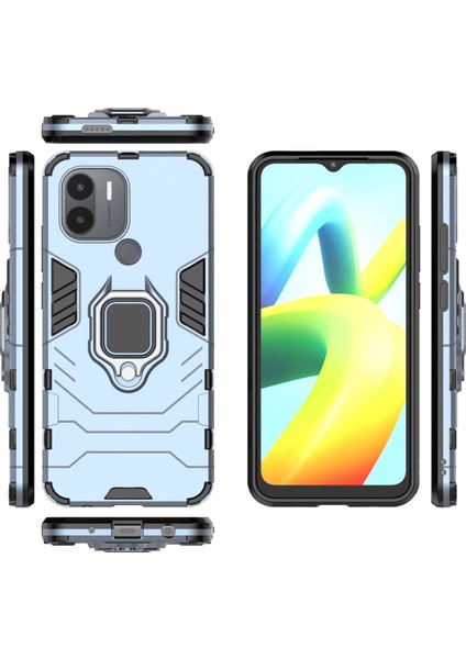 Xiaomi Için Redmi A1+ 4g/a2+ 4g/poco C50 4g Ring Tutucu Kickstand Telefon Kılıfı Zırh Şok Geçirmez Sabit Pc Yumuşak Tpu Hibrid Koruyucu Kapak Mavisi (Yurt Dışından) indirimleri