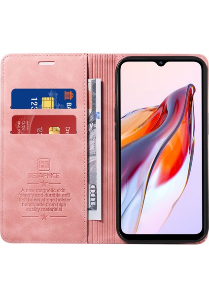 Xiaomi Redmi Için 12C 4G/11A 4g/poco C55 4g Telefon Cüzdan Kılıfı Rfıd Blowantıctıon Deri Stand Kapak Pembe (Yurt Dışından) fiyatları