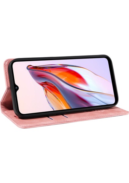 Xiaomi Redmi Için 12C 4G/11A 4g/poco C55 4g Telefon Cüzdan Kılıfı Rfıd Blowantıctıon Deri Stand Kapak Pembe (Yurt Dışından) modelleri