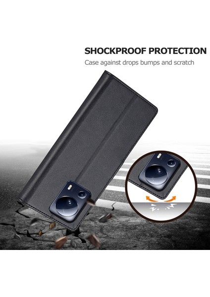 Xiaomi 13 Lite/civi 2 5g Stand Pu Deri Telefon Kılıf Cüzdan Buzağı Dokusu Telefon Kapak Black (Yurt Dışından) indirimleri