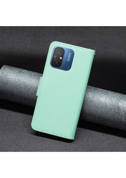 Xiaomi Için Cüzdan Kılıfı Redmi 12C 4g Pu Deri Telefon Kılıfı Düz ​​renk Stand Mobil Telefon Kapak Yeşil (Yurt Dışından) indirimleri