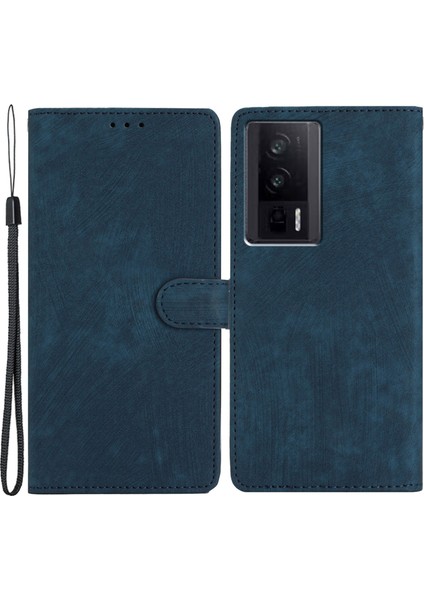 Xiaomi Redmi K60 5G/K60 Pro 5g/poco F5 Pro 5g Pu Deri Kılıf Stand Cüzdan Mavisi ile Cilt Touch Telefon Kapağı (Yurt Dışından)