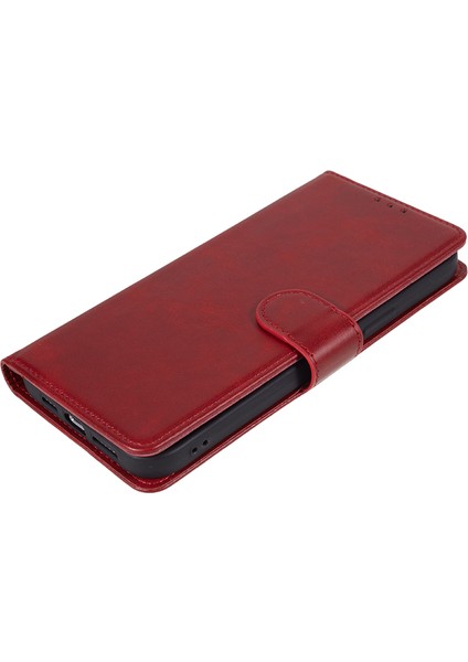 Xiaomi Için 13 Ultra Pu Deri Telefon Kılıf Buzağı Doku Cüzdan Stand Koruyucu Kapak-Kırmızı (Yurt Dışından) fiyatları