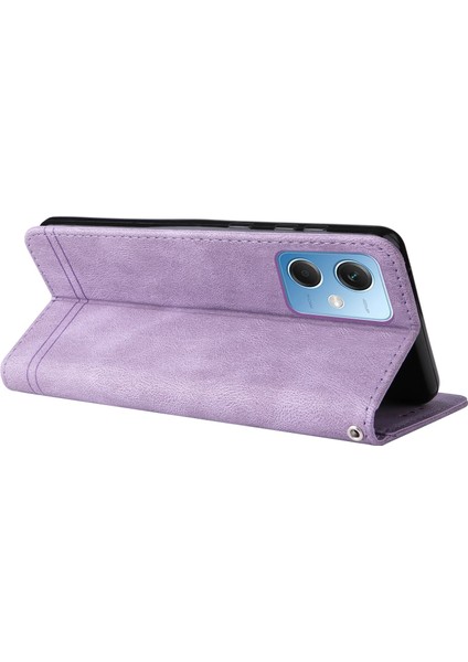 Xiaomi Redmi Için Note 12 5g (Global)/(Hindistan)/(Çin)/poco X5 5g Pu Deri Telefon Kılıfı Baskalı Çizgiler Cilt Touch Stand Cüzdan Folio Kapak-Doğru (Yurt Dışından)
