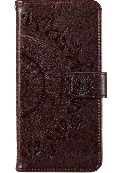 Xiaomi Için Poco F5 Pro 5g/redmi K60 Pro 5G/K60 5g Cep Telefonu Kabuğu Baskılı Mandala Çiçek Desen Cüzdan Stand Telefon Vaka-Kahverengi (Yurt Dışından) fırsatları