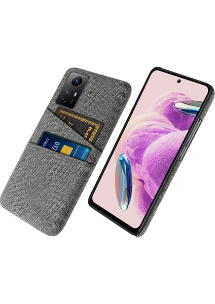 Xiaomi Redmi Için Telefon Kılıfı Not 12S 4g, Çift Kart Pıhtıları Sabit Pc+Bez Cep Telefonu Kapak-Grey (Yurt Dışından)
