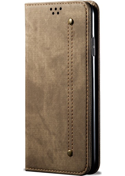 Xiaomi Için Redmi Note 12S 4g Kot Ceza Doku Telefon Kılıfı Pu Deri Stand Flip Cüzdan Kapak-Khaki (Yurt Dışından) indirimleri