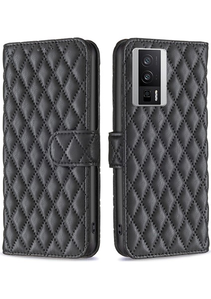 Xiaomi Poco F5 Pro 5g/redmi K60 Pro 5G/K60 5g Cüzdan Stand Telefon Kapağı Black Için Anti Drop Pu Deri Telefon Kılıfı (Yurt Dışından)