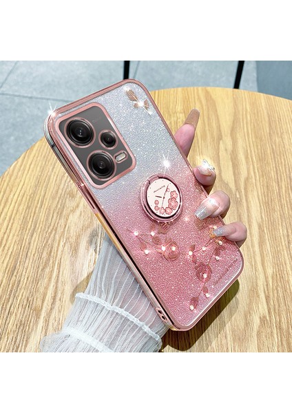Xiaomi Redmi Için Tpu Kılıfı Not 12 Pro 5g/12 Pro+ 5g Elektrapılaşma Gritter Gradient Rhinestone Kickstand Telefon Kapak Golü Altın (Yurt Dışından) fiyatları