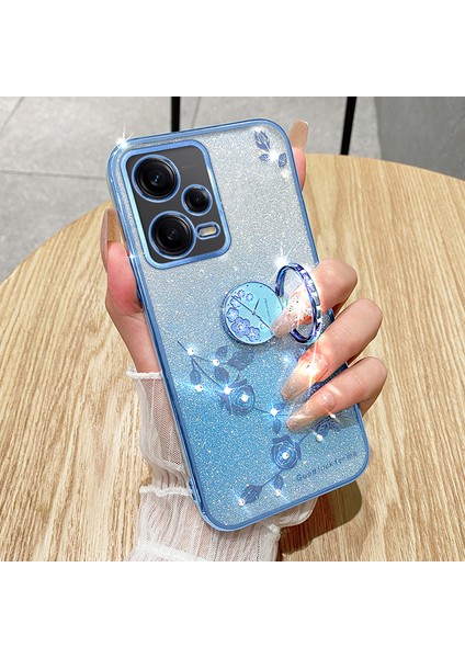 Xiaomi Redmi Için Tpu Kılıfı Not 12 Pro 5g/12 Pro+ 5g Elektrapılaşma Gritter Gradient Rhinestone Kickstand Telefon Kapak Golü Altın (Yurt Dışından) fırsatları