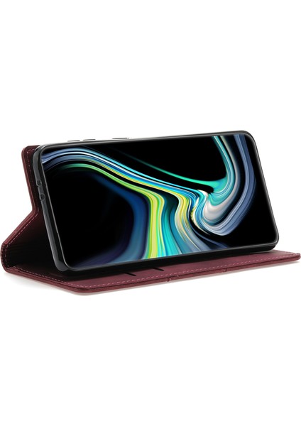 Xiaomi Için 13 Lite/civi 2 5g Telefon Stand Pu Pu Deri Folio Flip Cüzdan Telefon Kapak Kırmızısı (Yurt Dışından) modelleri