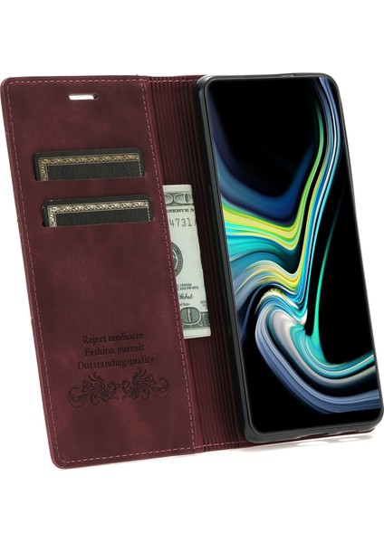 Xiaomi Için 13 Lite/civi 2 5g Telefon Stand Pu Pu Deri Folio Flip Cüzdan Telefon Kapak Kırmızısı (Yurt Dışından) fırsatları