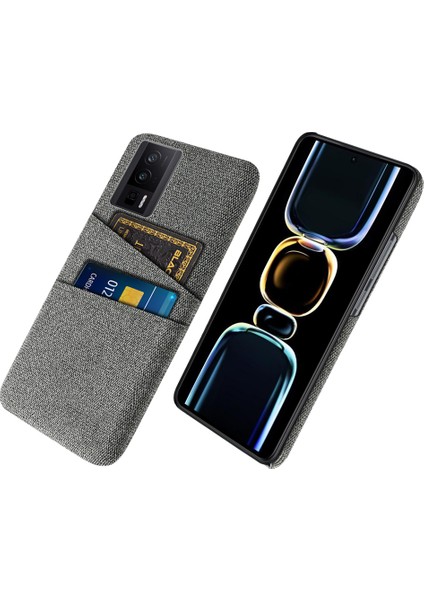 Xiaomi Poco F5 Pro 5g/redmi K60 Pro 5G/K60 5g Sert Pc+Bez Telefon Kılıfı Koruyucu Kapak 2 Kart Yuvası Grey (Yurt Dışından)