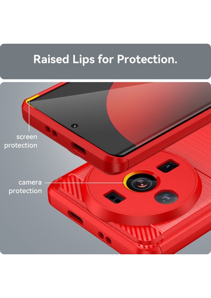 Xiaomi 12S Ultra 5g Için Fırçalı Ince Telefon Kılıfı, Karbon Fiber Doku Tpu Kapak Kayak Denemiyor Cep Telefonu Kabuk-Kırmızı (Yurt Dışından) indirimleri