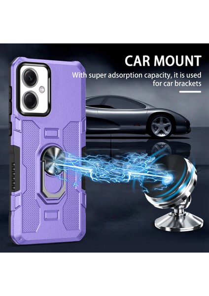 Xiaomi Redmi Için Note 12 5g (Çin)/(Hindistan)/(Global)/poco X5 5g Telefon Kılıfı Pc+Tpu Ring Tutucu Kickstand Cover-Purple (Yurt Dışından) indirimleri