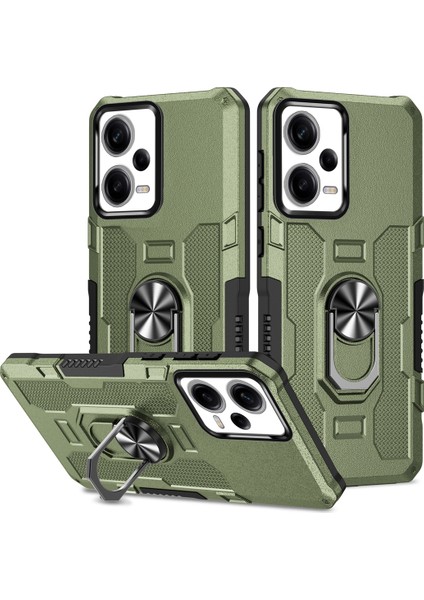 Xiaomi Redmi Için Kickstand Telefon Kılıfı Not 12 Pro 5g/note 12 Pro Speed ​​5g/poco X5 Pro 5g, Pc+Tpu Şok Geçirmez Kapak Yeşili (Yurt Dışından)