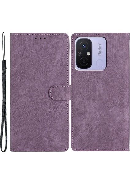 Cüzdan Pu Deri Telefon Kapağı Xiaomi Redmi 12C 4g, Cilt Touch Stand Telefon Vaka-Doğru (Yurt Dışından)