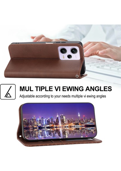 Xiaomi Redmi Için Note 12 Pro 5g /note 12 Pro Speed ​​5g /poco X5 Pro 5g Baskılı Rhombus Desen Standı Buzağı Doku Kapağı Pu Deri Cüzdan Manyetik Kapanma Vaka-Kahverengi (Yurt Dışından) indirimleri