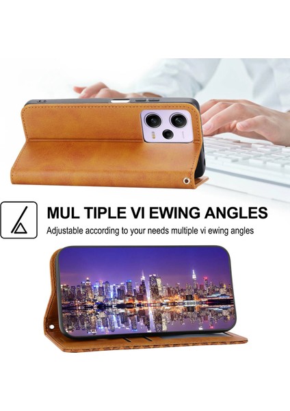 Xiaomi Redmi Için Note 12 Pro 5g /note 12 Pro Speed ​​5g /poco X5 Pro 5g Baskılı Rhombus Desen Stand Buzağı Doku Kapak (Yurt Dışından)